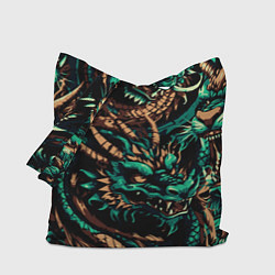 Сумка-шоппер Японские драконы ирезуми