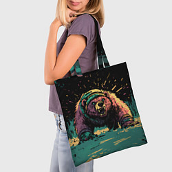 Сумка-шопер Медведь в гневе, цвет: 3D-принт — фото 2