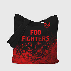 Сумка-шопер Foo Fighters - red gradient посередине, цвет: 3D-принт