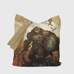 Сумка-шопер Doom dark ages doom guy, цвет: 3D-принт