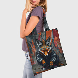 Сумка-шопер Лис из подворотни, цвет: 3D-принт — фото 2