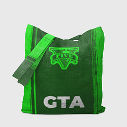 Сумка-шопер GTA - green gradient по-центру, цвет: 3D-принт
