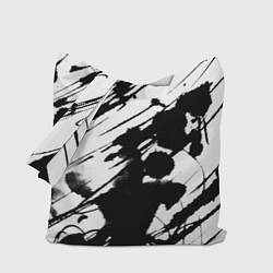 Сумка-шоппер Брызги и штрихи черной краски