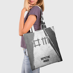 Сумка-шопер Depeche Mode - white gradient по-центру, цвет: 3D-принт — фото 2