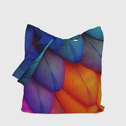 Сумка-шоппер Радужные перья попугая