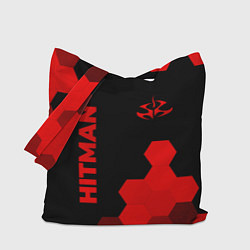 Сумка-шопер Hitman - red gradient вертикально, цвет: 3D-принт