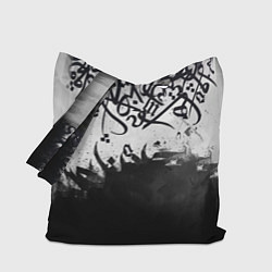 Сумка-шоппер Гранж каллиграфия