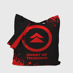 Сумка-шопер Ghost of Tsushima - red gradient, цвет: 3D-принт