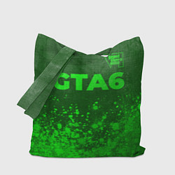 Сумка-шопер GTA6 - green gradient посередине, цвет: 3D-принт