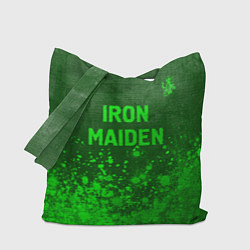 Сумка-шопер Iron Maiden - green gradient посередине, цвет: 3D-принт
