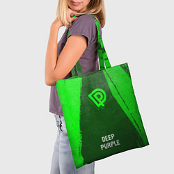 Сумка-шопер Deep Purple - green gradient по-центру, цвет: 3D-принт — фото 2