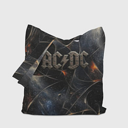 Сумка-шопер ACDC лого из металла, цвет: 3D-принт