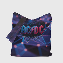 Сумка-шопер ACDC лого в градиенте, цвет: 3D-принт
