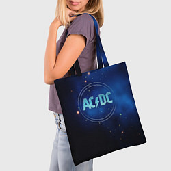 Сумка-шопер ACDC логотип на синем фоне, цвет: 3D-принт — фото 2