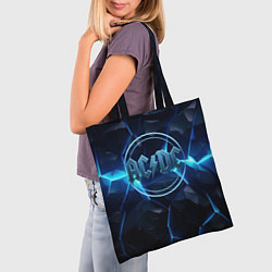 Сумка-шопер ACDC ледяная текстура, цвет: 3D-принт — фото 2