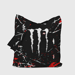 Сумка-шопер Monster energy штрихи, цвет: 3D-принт