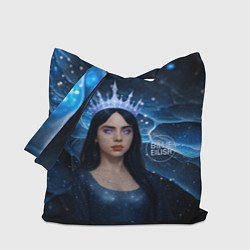 Сумка-шопер Билли Айлиш в стиле снежной королевы, цвет: 3D-принт