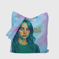Сумка-шопер Билли Айлиш из мозаики, цвет: 3D-принт
