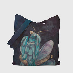 Сумка-шопер Богомол акварельный, цвет: 3D-принт