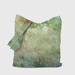 Сумка-шоппер Абстракция - faded spots on a green background