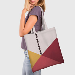 Сумка-шопер Колор-блок фруктовый чиа пудинг, цвет: 3D-принт — фото 2