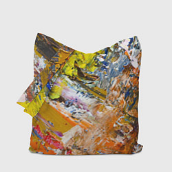 Сумка-шоппер Живая Абстракция: Поток Цветов и Форм в Постоянном