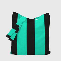 Сумка-шопер Color light blue white line, цвет: 3D-принт