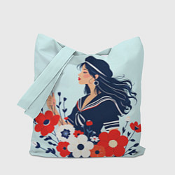 Сумка-шопер Девушка моряка, цвет: 3D-принт