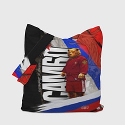 Сумка-шопер Медведь - Россия самбо, цвет: 3D-принт