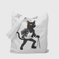 Сумка-шопер Кот - Фредди Меркьюри, цвет: 3D-принт
