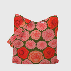 Сумка-шопер Цветочная поляна паттерн, цвет: 3D-принт