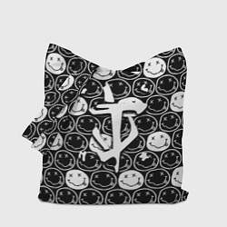 Сумка-шопер Doom x nirvana pattern, цвет: 3D-принт