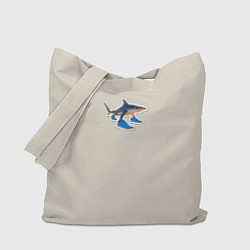 Сумка-шопер Тралалеро тралала акула мем, цвет: 3D-принт