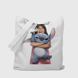 Сумка-шопер Лило обнимает Стича, цвет: 3D-принт