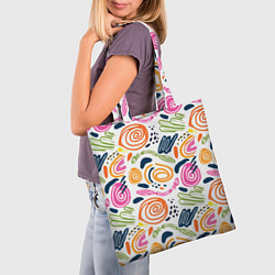 Сумка-шопер Яркие спирали, цвет: 3D-принт — фото 2