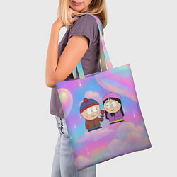 Сумка-шопер Стэн дарит цветочек Венди, цвет: 3D-принт — фото 2