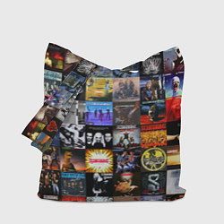 Сумка-шопер Scorpions - обложки альбомов и песен, цвет: 3D-принт