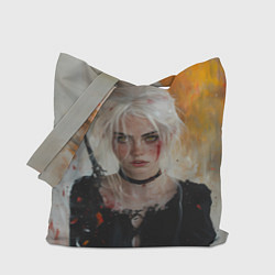 Сумка-шопер Цири гуашью, цвет: 3D-принт