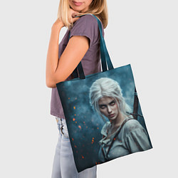 Сумка-шопер Цири с огненными глазами, цвет: 3D-принт — фото 2