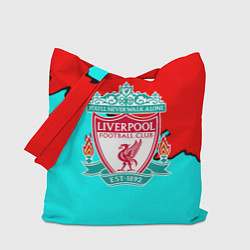 Сумка-шопер Liverpool краски текстура штрихи, цвет: 3D-принт