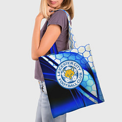 Сумка-шопер Лестер сити броня соты, цвет: 3D-принт — фото 2