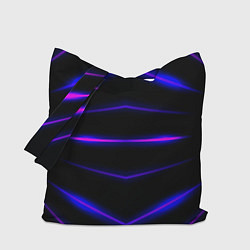 Сумка-шоппер Color black neon stripes