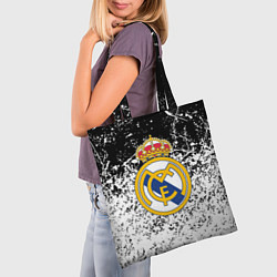 Сумка-шопер Реал Мадрид краски, цвет: 3D-принт — фото 2