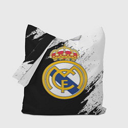 Сумка-шопер Real Madrid текстура штрихи, цвет: 3D-принт