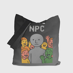 Сумка-шопер Я NPC без эмоций, цвет: 3D-принт