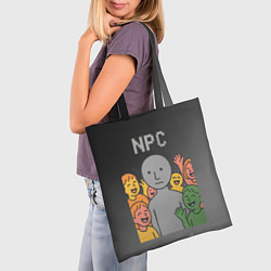 Сумка-шопер Я NPC без эмоций, цвет: 3D-принт — фото 2