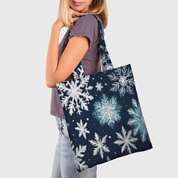 Сумка-шопер Снежное небо, цвет: 3D-принт — фото 2