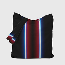 Сумка-шопер Color white blue red neon, цвет: 3D-принт