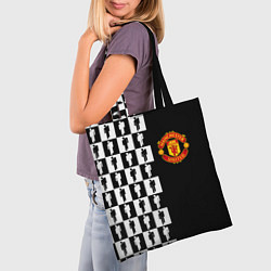 Сумка-шопер Манчестер Юнайтед текстура люди, цвет: 3D-принт — фото 2