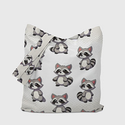 Сумка-шопер Много енотов, цвет: 3D-принт